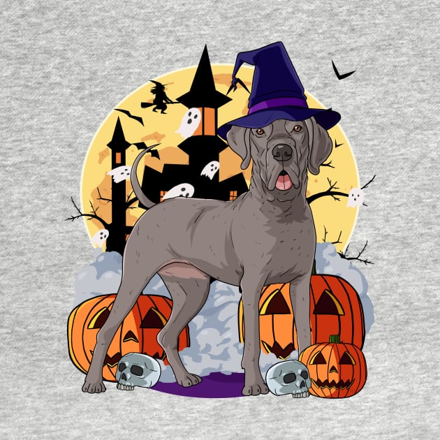 Great Dane Scary Halloween Witch Pumpkin by Noseking